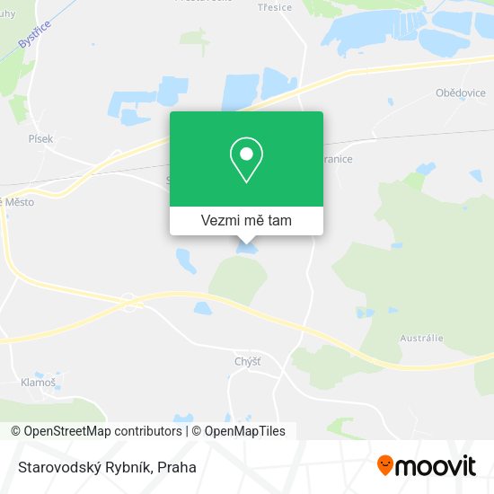 Starovodský Rybník mapa