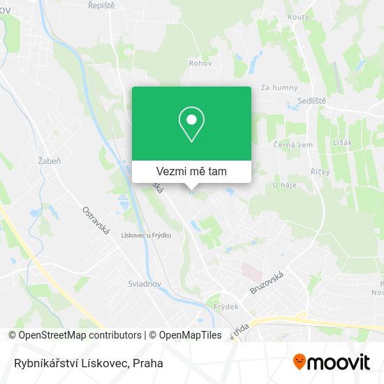 Rybníkářství Lískovec mapa