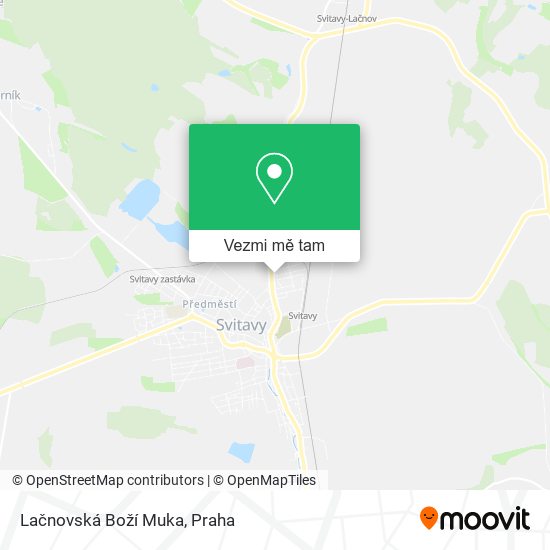 Lačnovská Boží Muka mapa