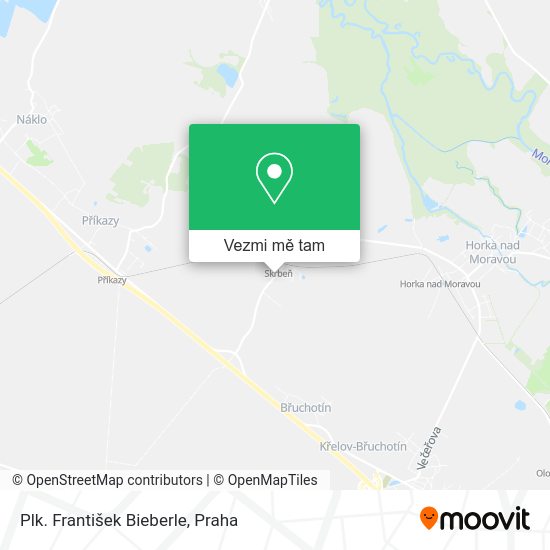 Plk. František Bieberle mapa