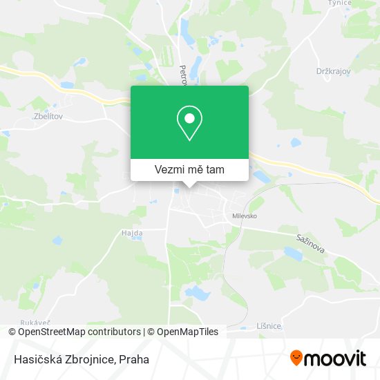 Hasičská Zbrojnice mapa