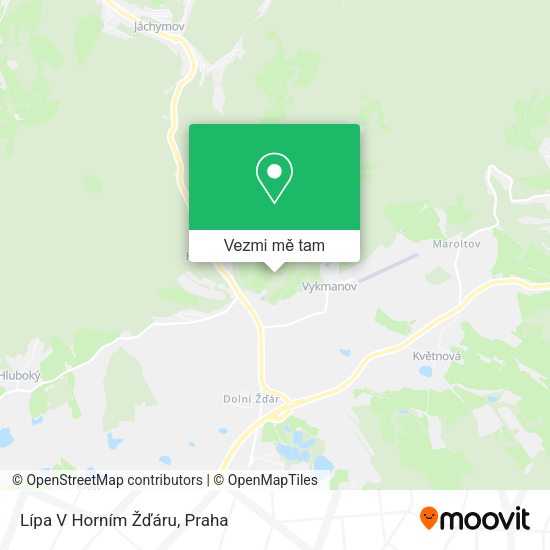 Lípa V Horním Žďáru mapa