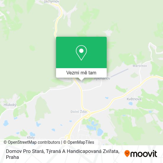 Domov Pro Stará, Týraná A Handicapovaná Zvířata mapa