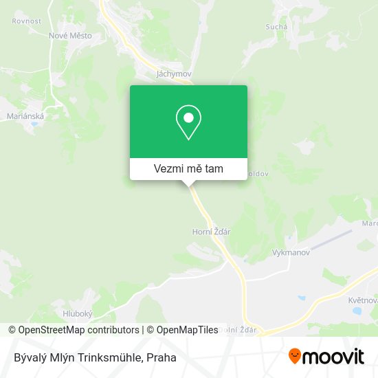 Bývalý Mlýn Trinksmühle mapa