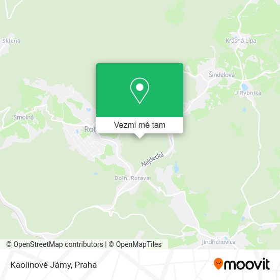 Kaolínové Jámy mapa