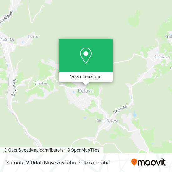 Samota V Údolí Novoveského Potoka mapa