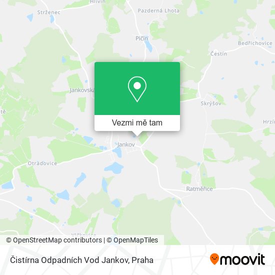 Čistírna Odpadních Vod Jankov mapa