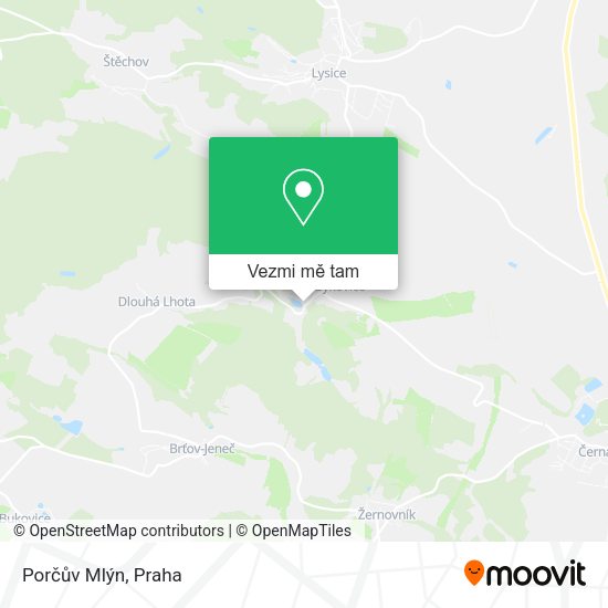 Porčův Mlýn mapa