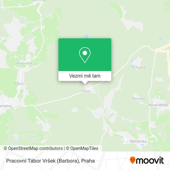 Pracovní Tábor Vršek (Barbora) mapa