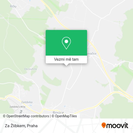 Za Žlíbkem mapa