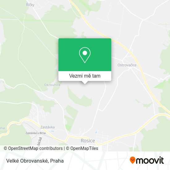 Velké Obrovanské mapa