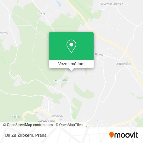 Díl Za Žlíbkem mapa