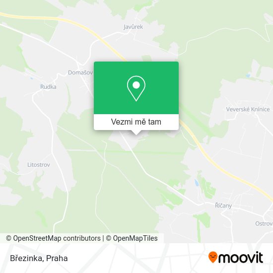 Březinka mapa