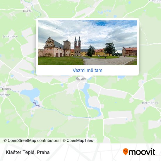 Klášter Teplá mapa
