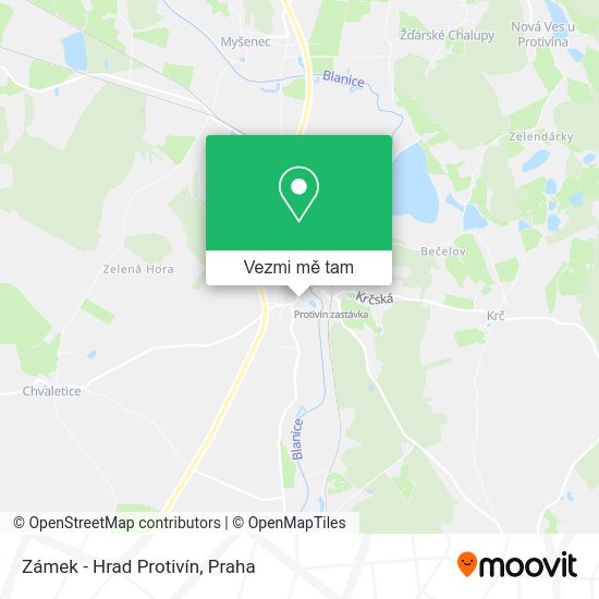 Zámek - Hrad Protivín mapa