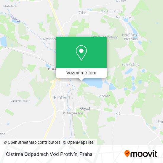 Čistírna Odpadních Vod Protivín mapa