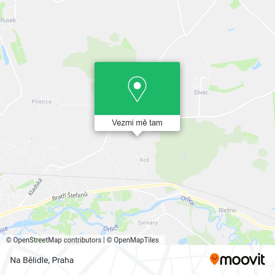 Na Bělidle mapa