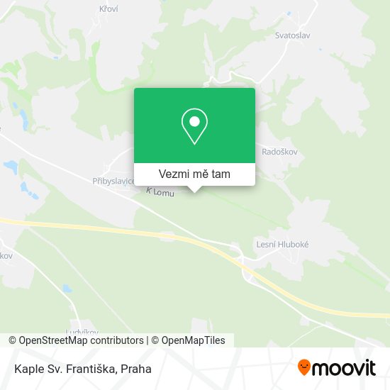 Kaple Sv. Františka mapa