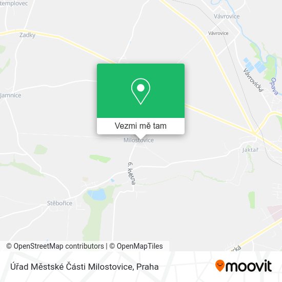 Úřad Městské Části Milostovice mapa