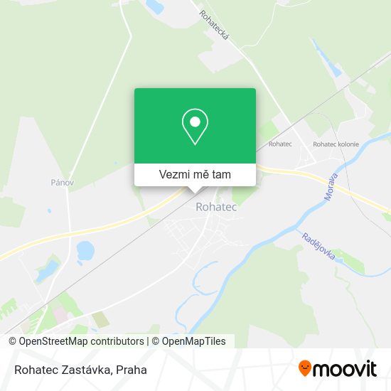 Rohatec Zastávka mapa