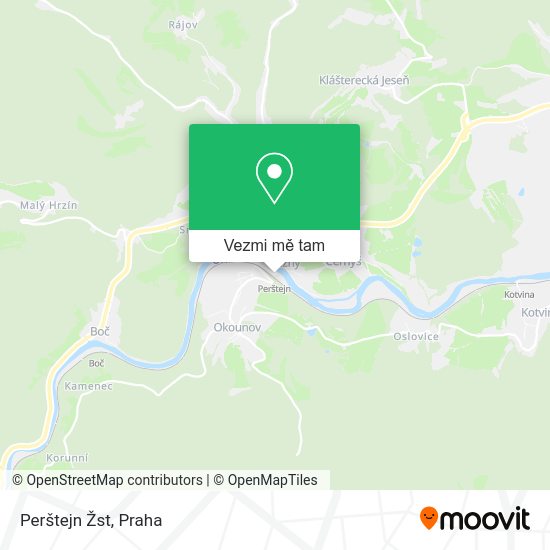 Perštejn Žst mapa