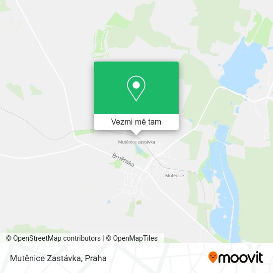 Mutěnice Zastávka mapa