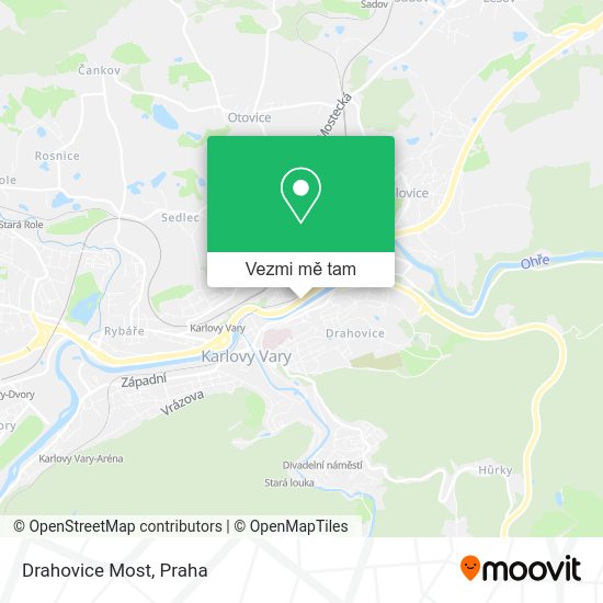 Drahovice Most mapa