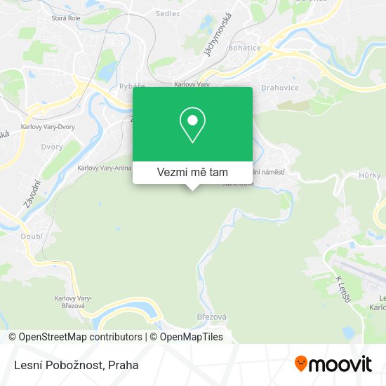 Lesní Pobožnost mapa