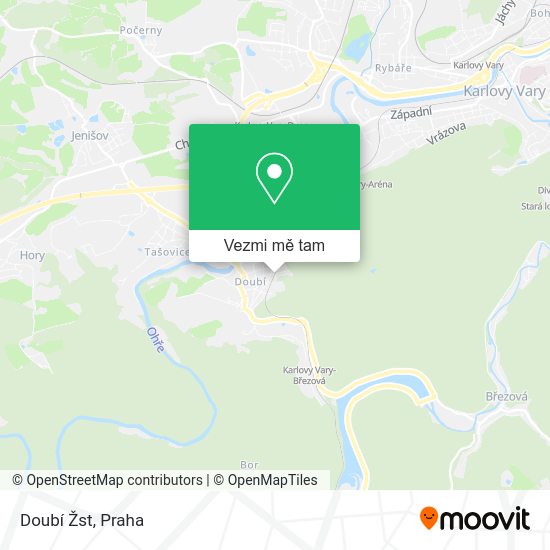 Doubí Žst mapa