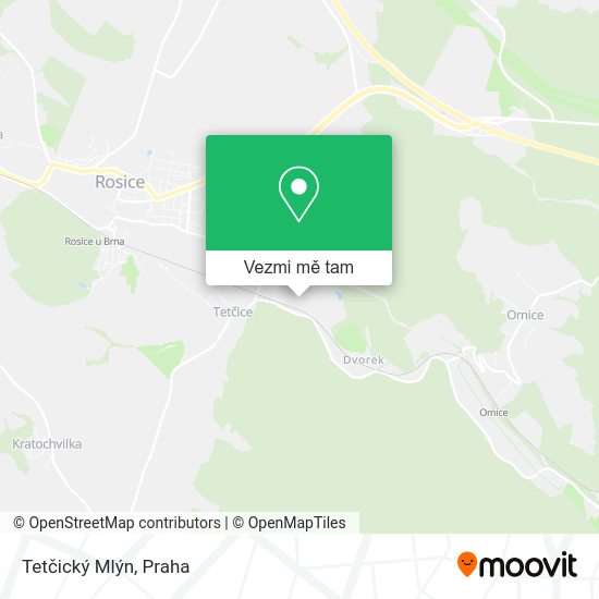 Tetčický Mlýn mapa