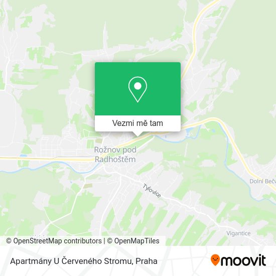 Apartmány U Červeného Stromu mapa