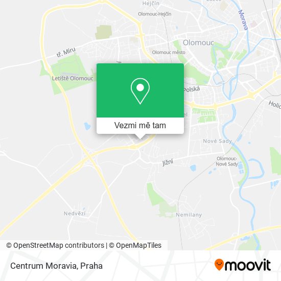 Centrum Moravia mapa