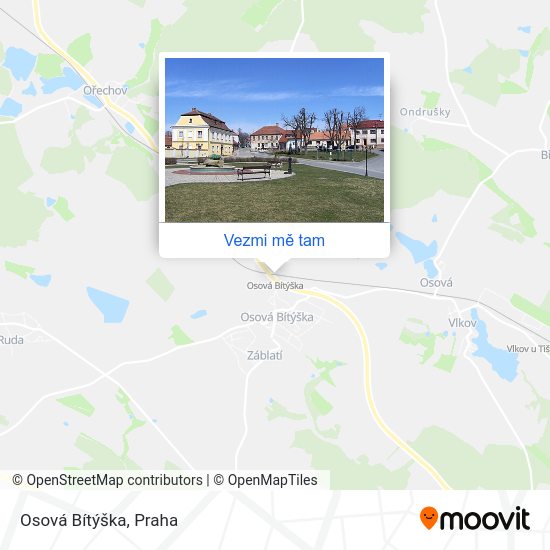 Osová Bítýška mapa