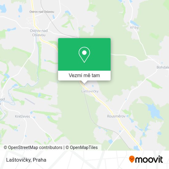 Laštovičky mapa