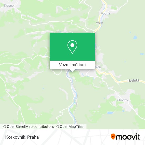 Korkovník mapa