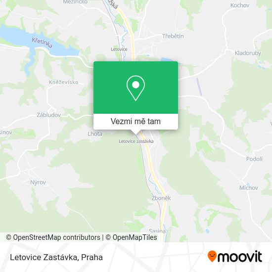 Letovice Zastávka mapa