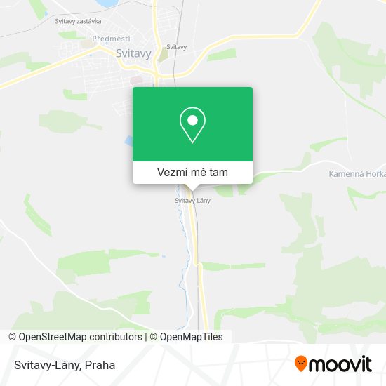 Svitavy-Lány mapa