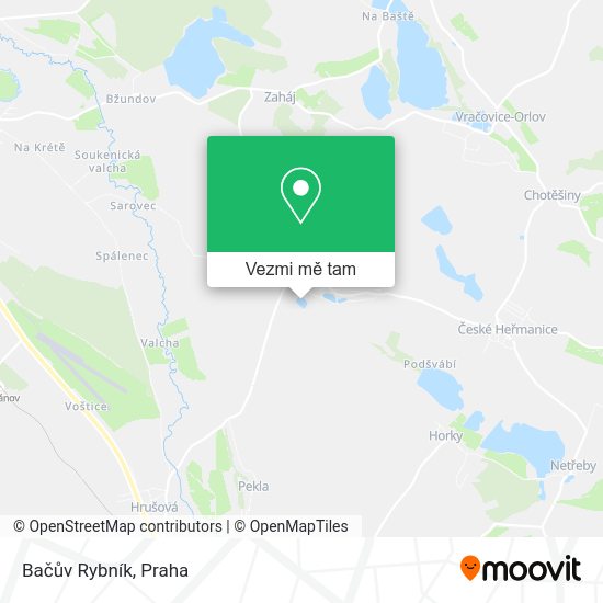 Bačův Rybník mapa