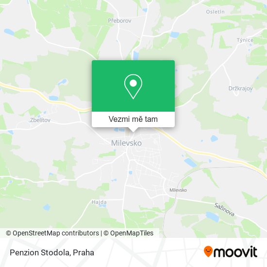 Penzion Stodola mapa