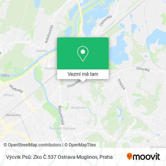 Výcvik Psů: Zko Č.537 Ostrava-Muglinov mapa