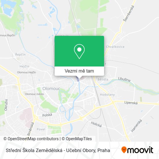 Střední Škola Zemědělská - Učební Obory mapa
