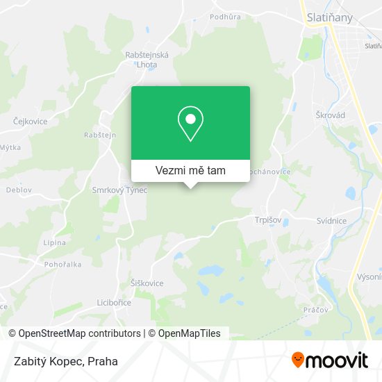 Zabitý Kopec mapa
