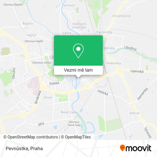 Pevnůstka mapa