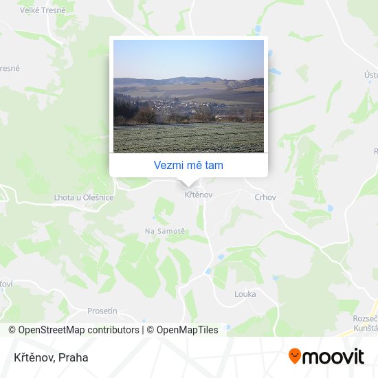 Křtěnov mapa