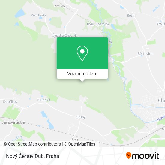 Nový Čertův Dub mapa