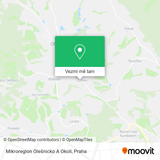 Mikroregion Olešnicko A Okolí mapa