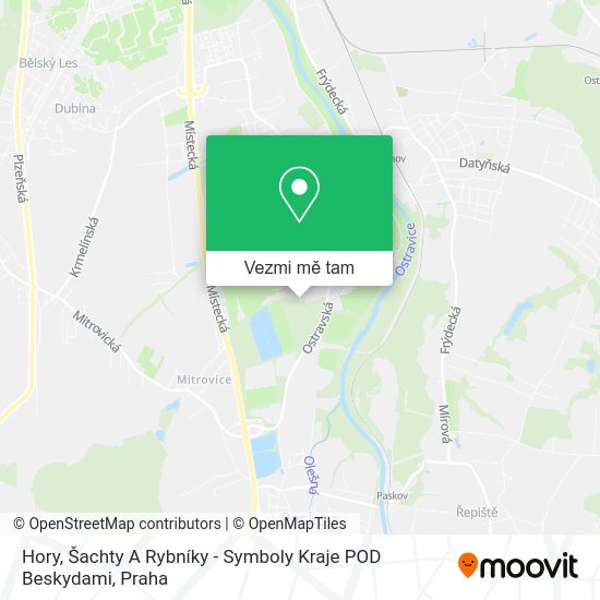 Hory, Šachty A Rybníky - Symboly Kraje POD Beskydami mapa