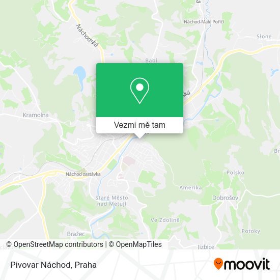 Pivovar Náchod mapa