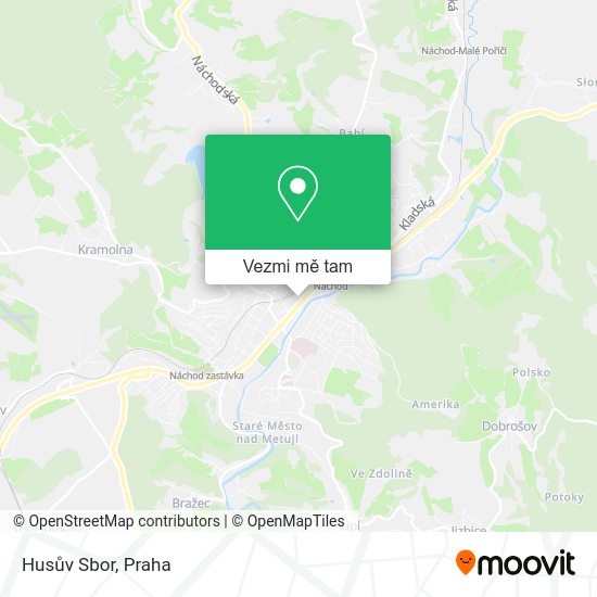 Husův Sbor mapa