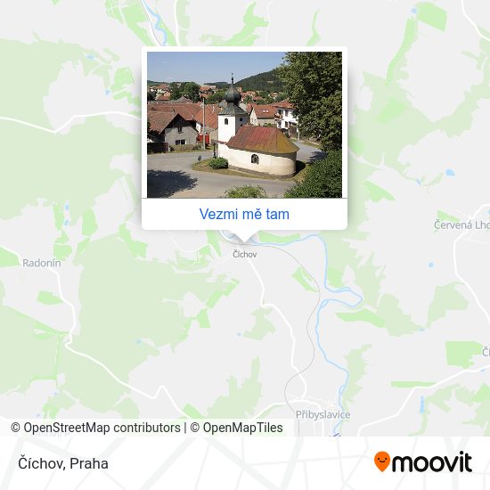 Číchov mapa